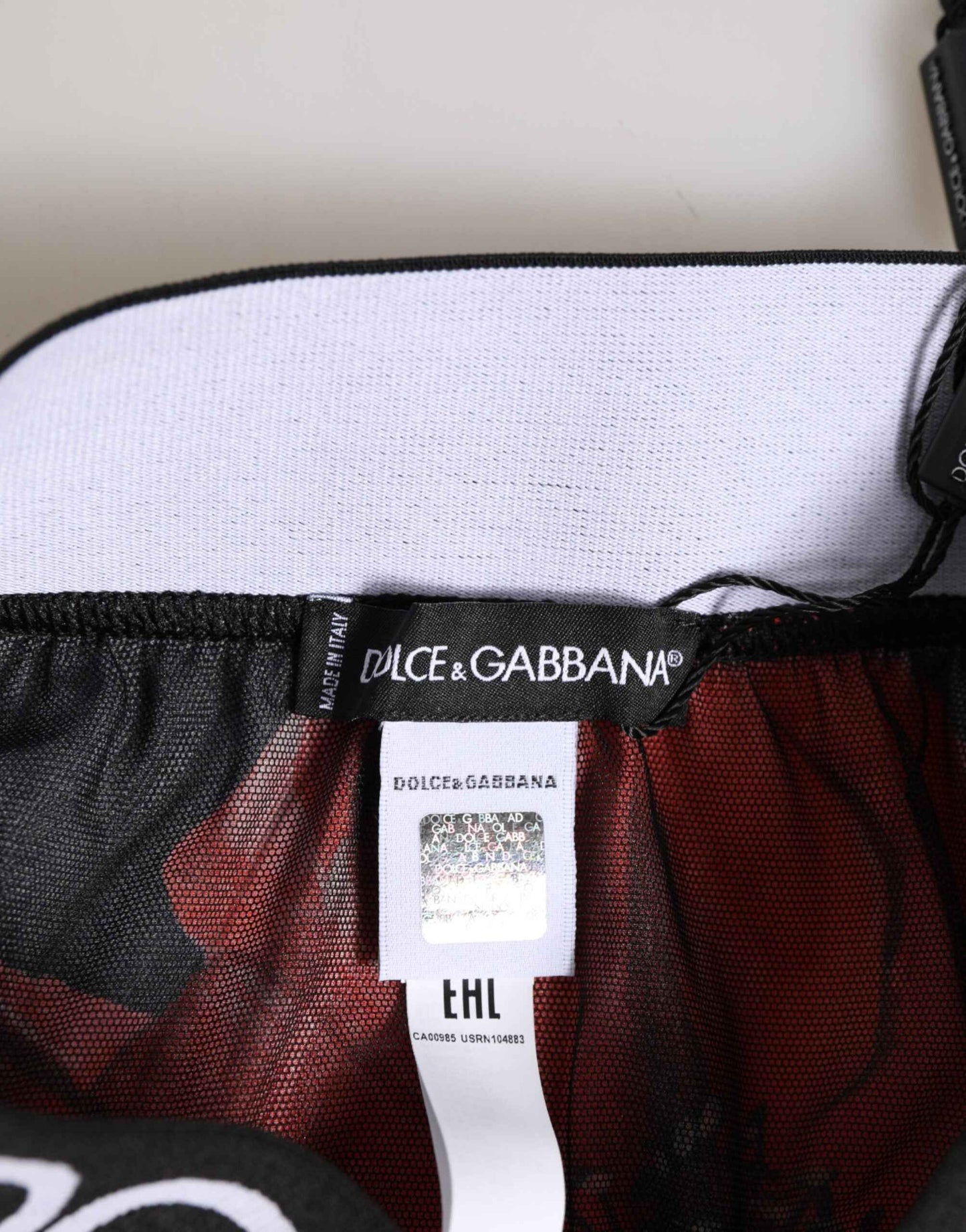 Dolce Gabbana High Brief Silk Panty - Zwart Bloemenprint
