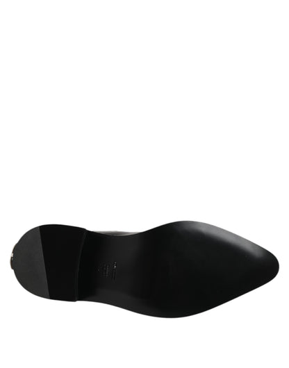 Dolce & Gabbana Leer Studded Short Boots Zwart Mannen
