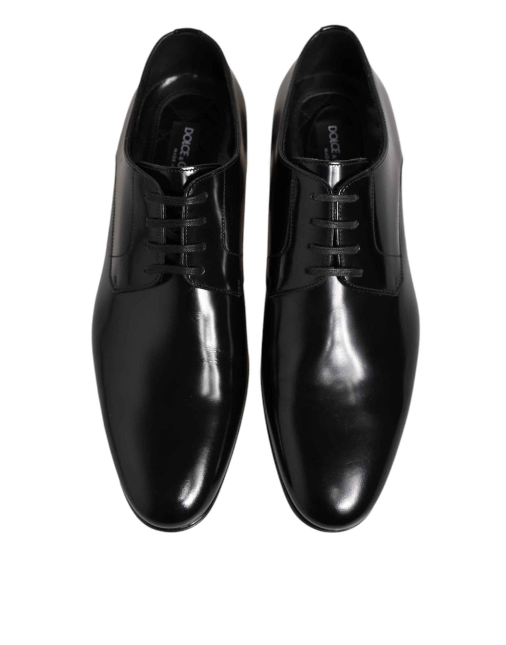 Dolce Gabbana Kalfsleer Derby Schoenen Formeel Zwart Heren