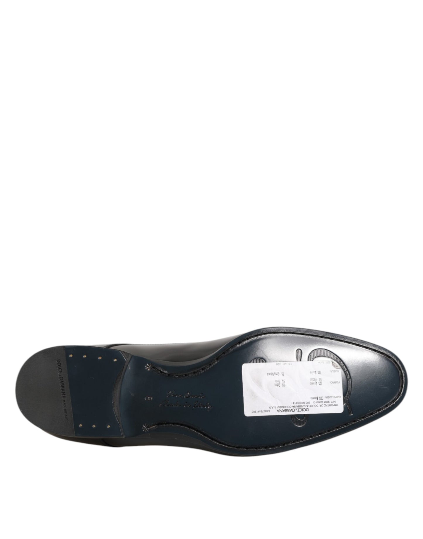 Dolce Gabbana Kalfsleer Derby Schoenen Formeel Zwart Heren