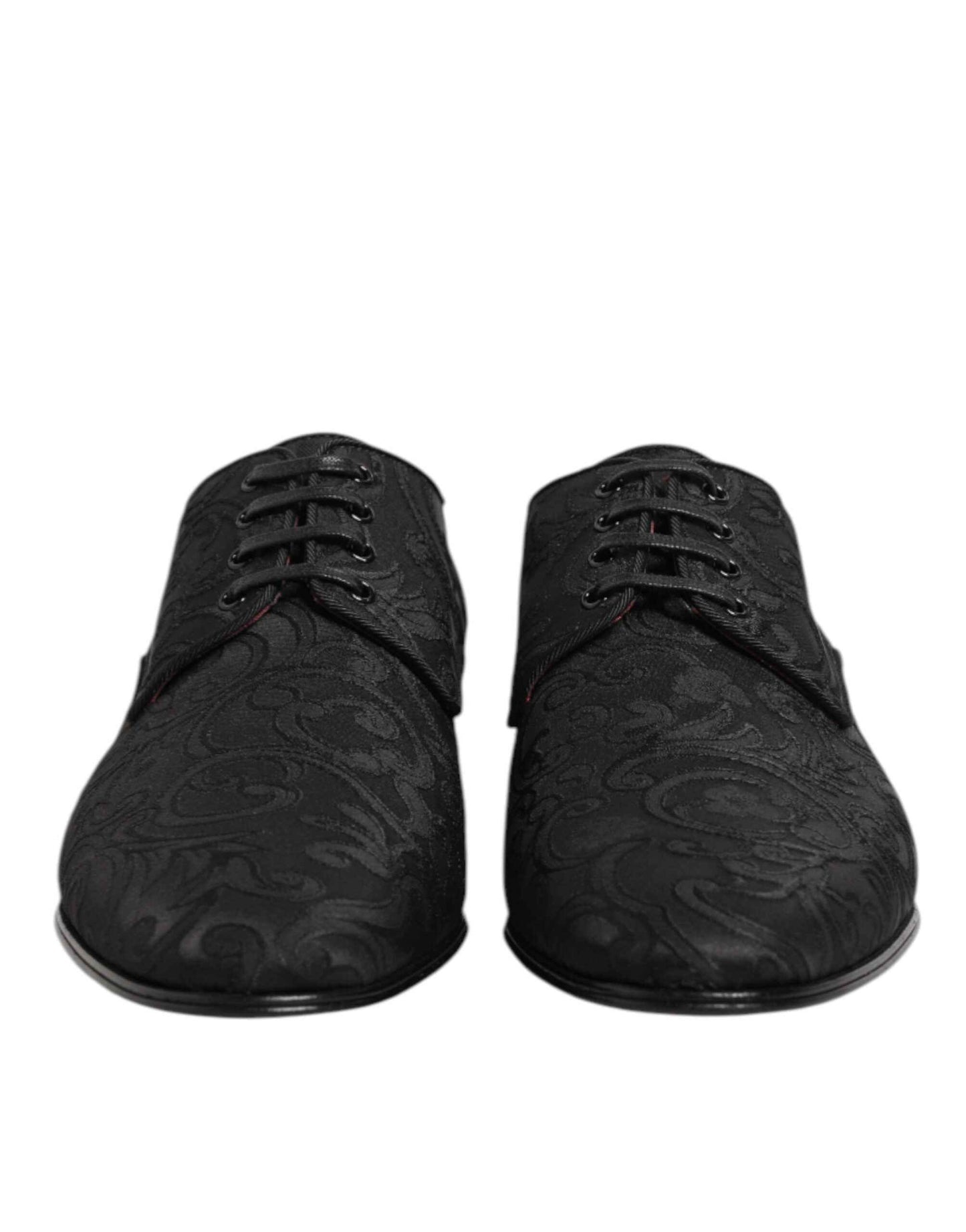 Dolce & Gabbana Derby Dress Brocade Schoenen Zwart Elegant