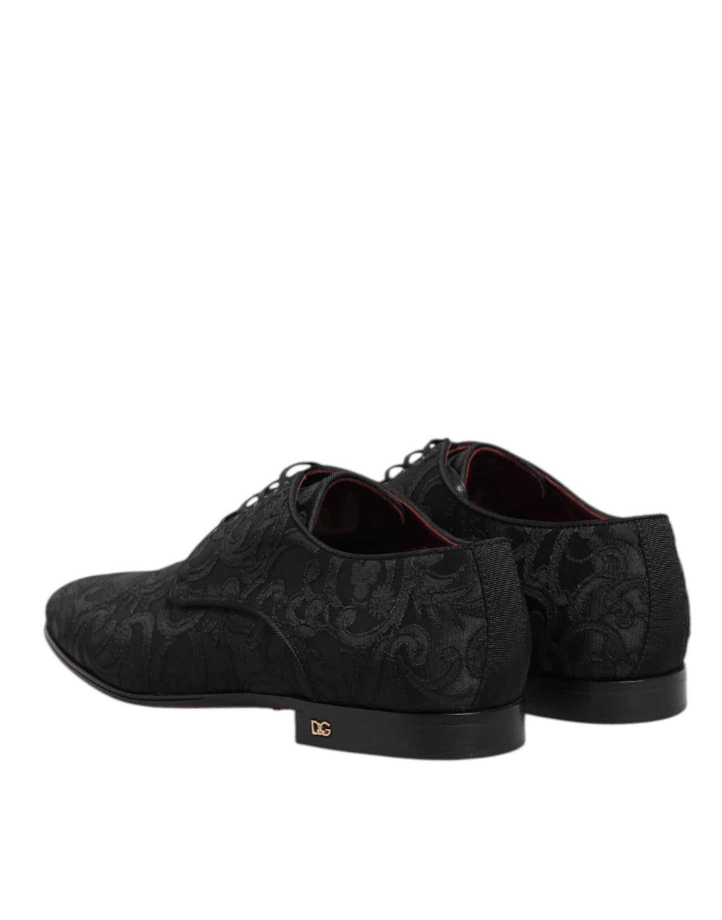 Dolce & Gabbana Derby Dress Brocade Schoenen Zwart Elegant