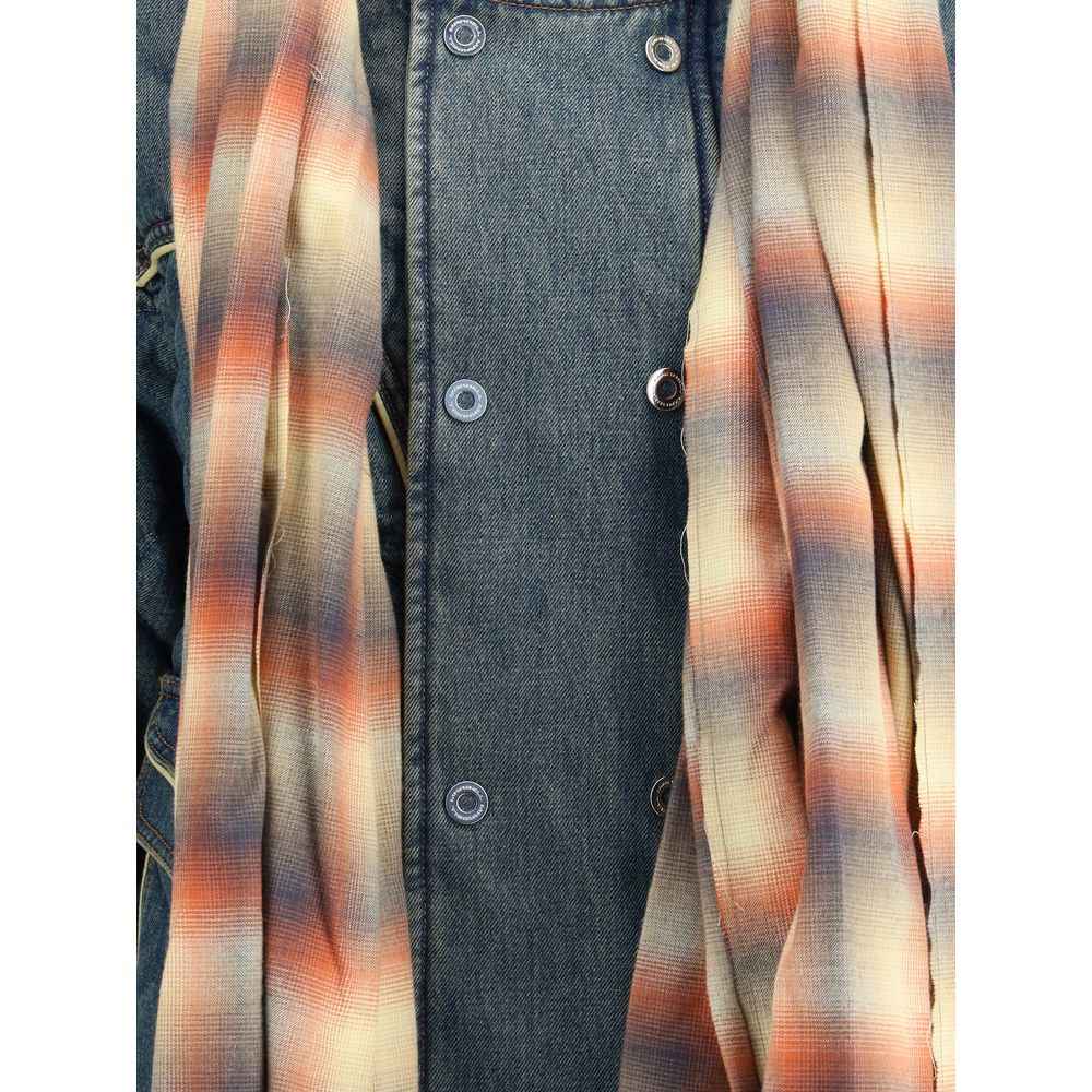 MARBELL Denim Donsjas Met Sjaal Luxe Elegante Blauw M