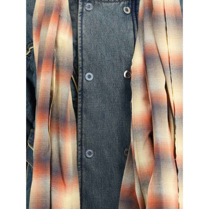 MARBELL Denim Donsjas Met Sjaal Luxe Elegante Blauw M
