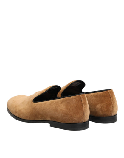 Dolce & Gabbana Loafers Suede Dress - Bruin Formeel Schoenen