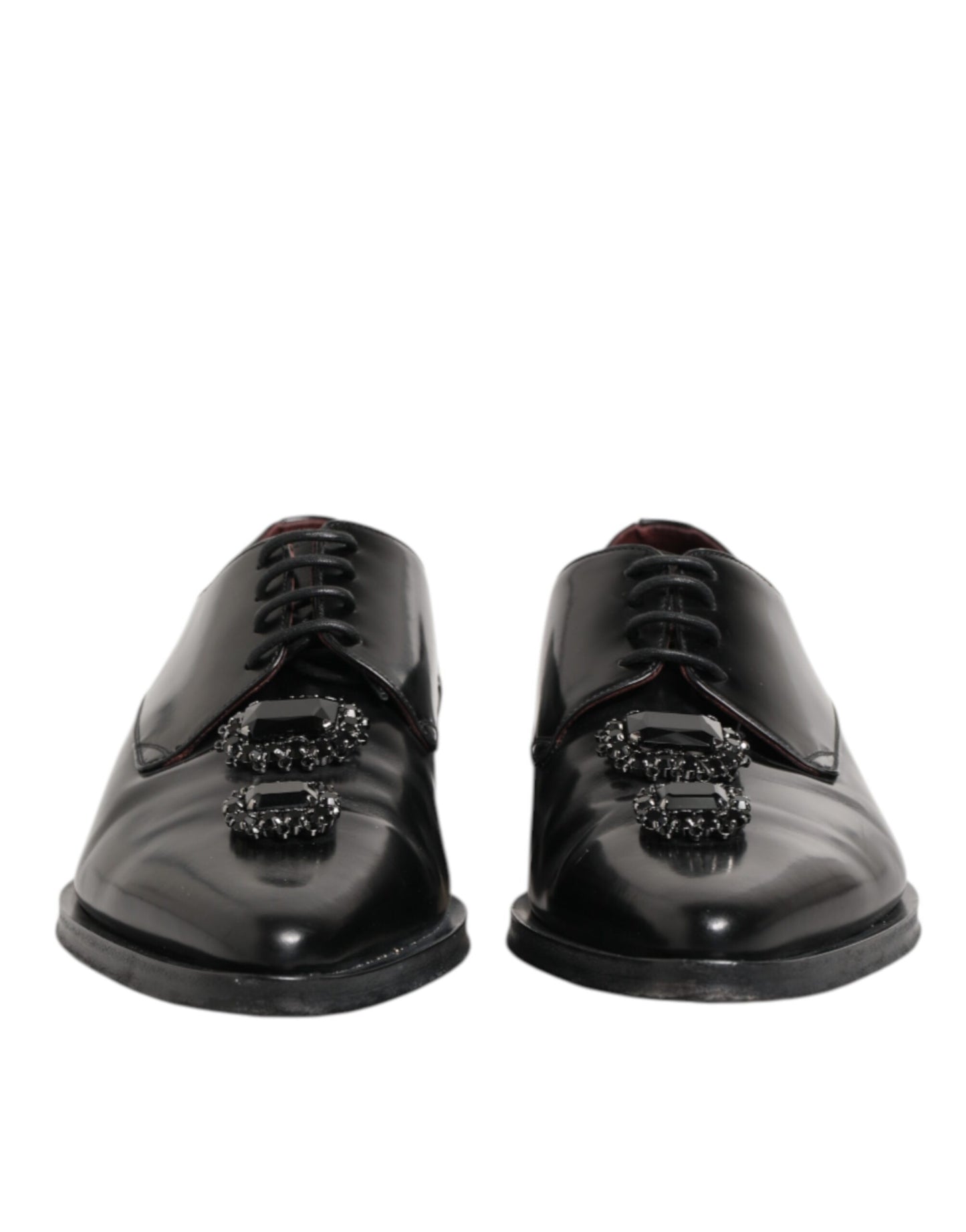 Dolce & Gabbana Derby Premium Leer Schoenen - Zwart