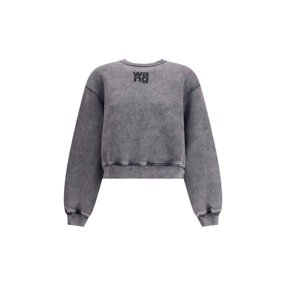 Alexander Wang Embossed Logo Sweatshirt Katoen Lichtgrijs
