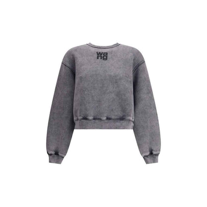 Alexander Wang Embossed Logo Sweatshirt Katoen Lichtgrijs