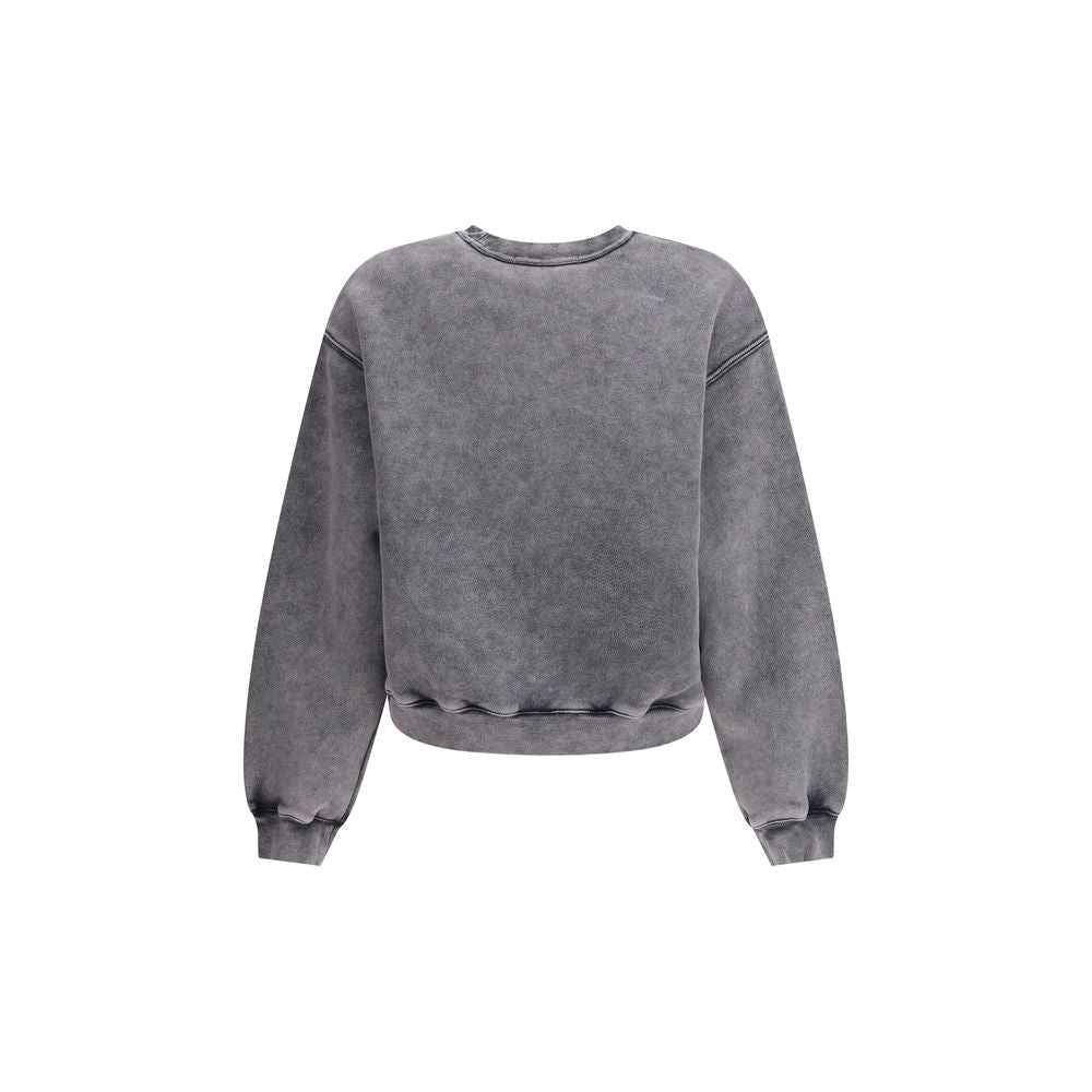 Alexander Wang Embossed Logo Sweatshirt Katoen Lichtgrijs