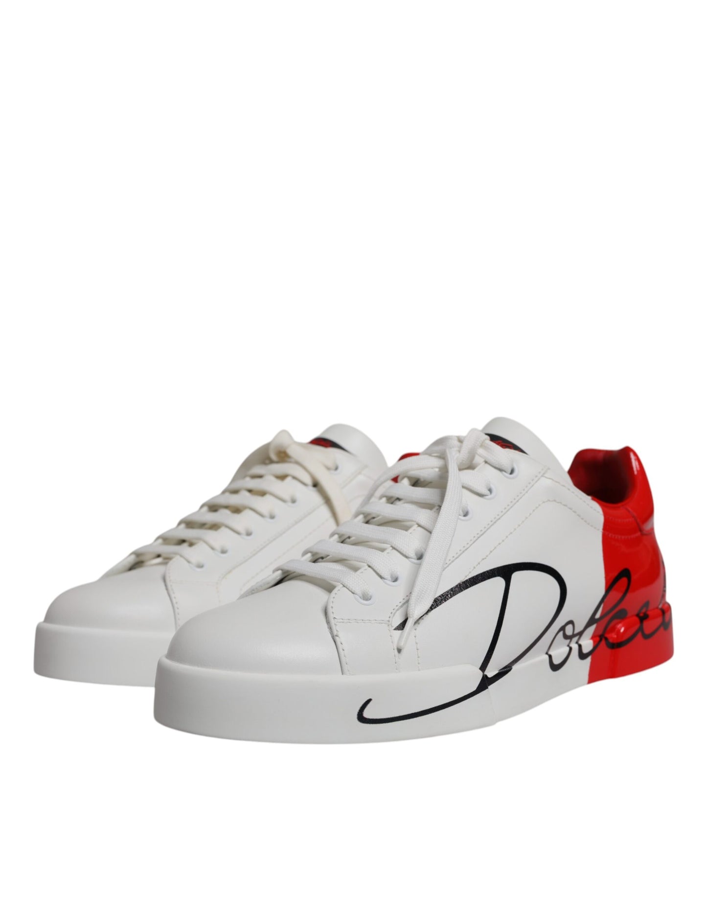 Dolce & Gabbana Portofino Sneakers Leer Luxe – Wit Rood