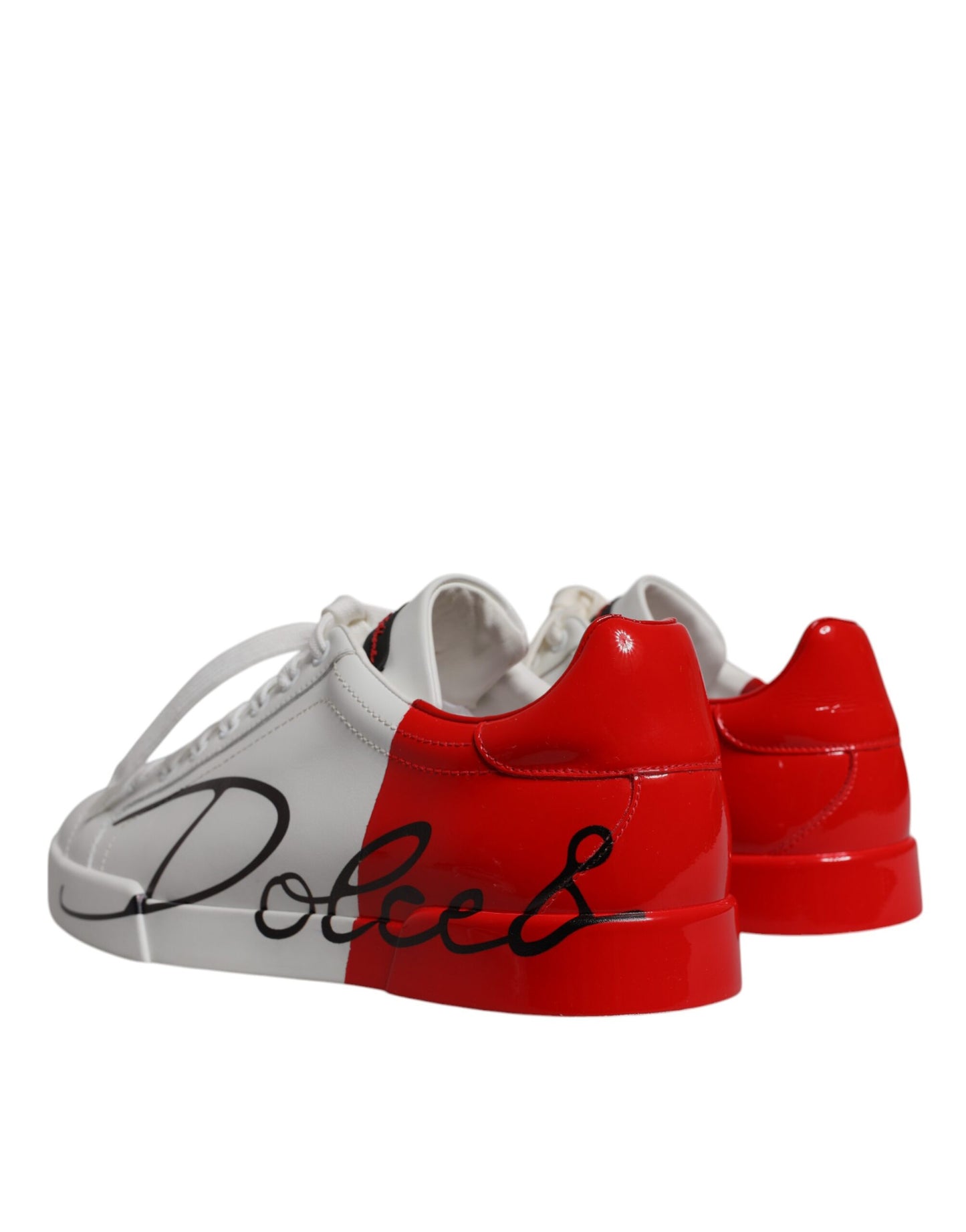 Dolce & Gabbana Portofino Sneakers Leer Luxe – Wit Rood