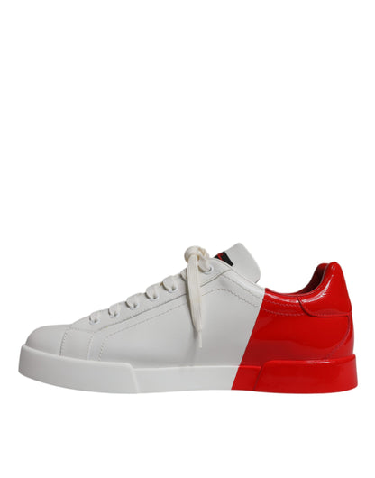 Dolce & Gabbana Portofino Sneakers Leer Luxe – Wit Rood