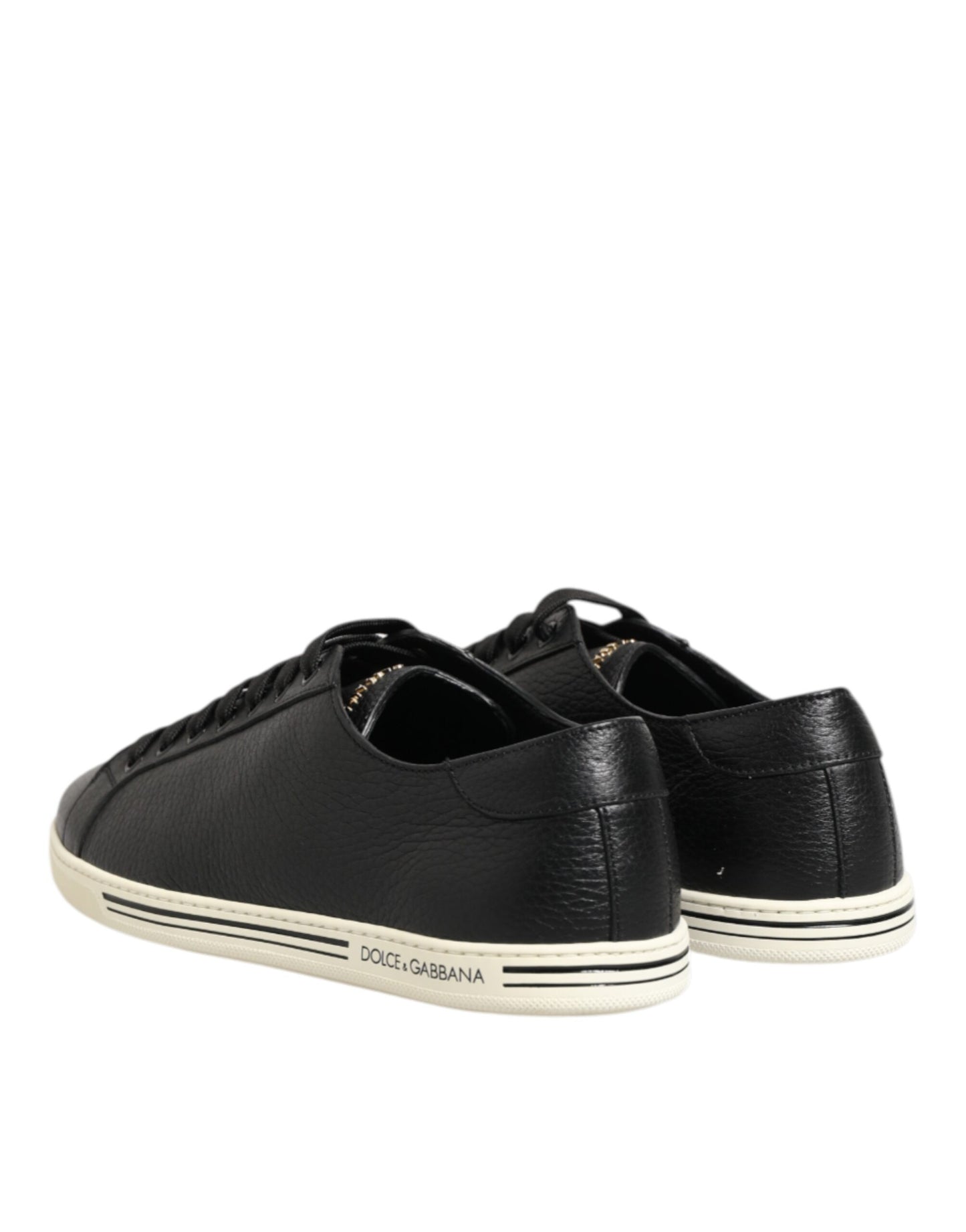 Dolce Gabbana Leren Laagtop Sneakers Zwart Luxe Unisex