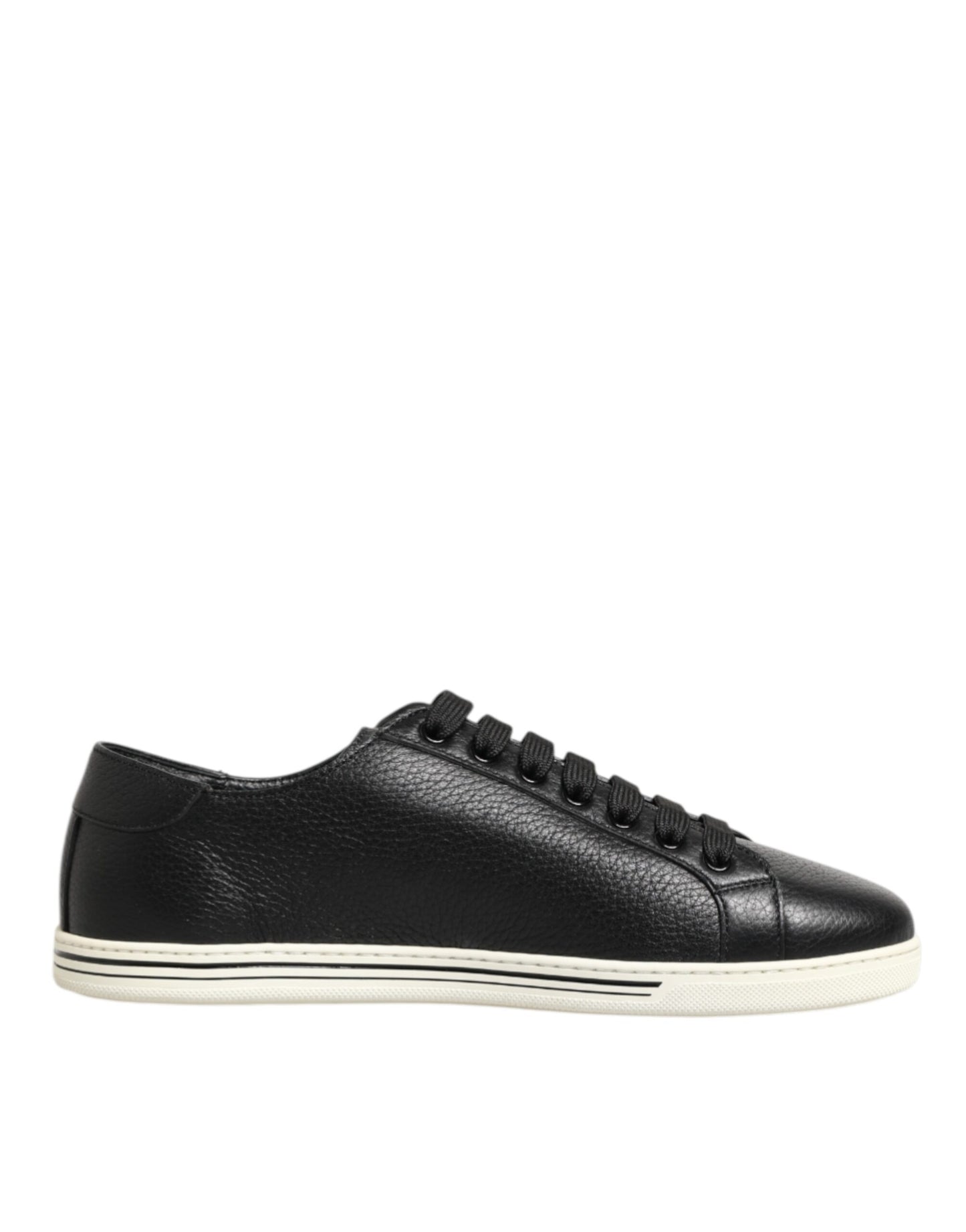 Dolce Gabbana Leren Laagtop Sneakers Zwart Luxe Unisex