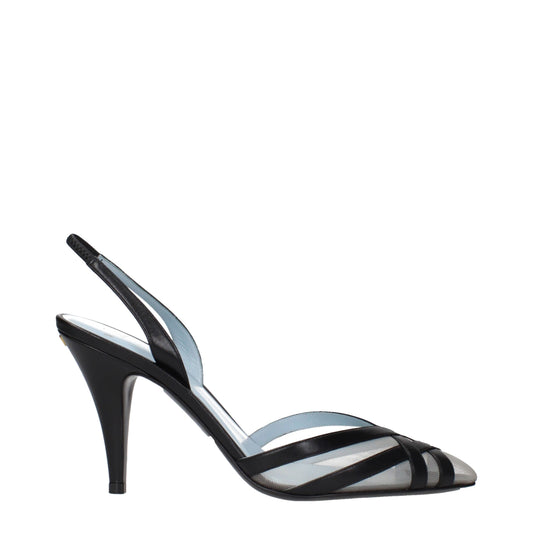 Valentino Garavani Leather High Heel Pumps - Black/9 cm