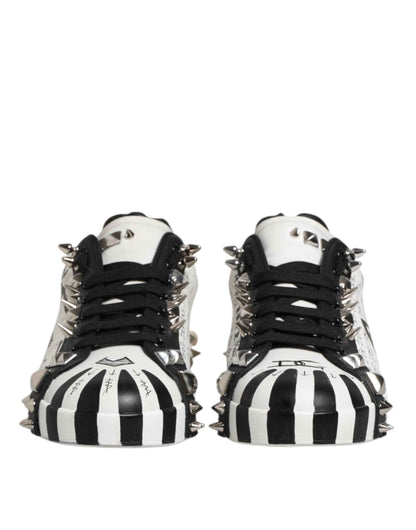 Dolce & Gabbana Portofino Low-Top S Leren Sneakers - Wit