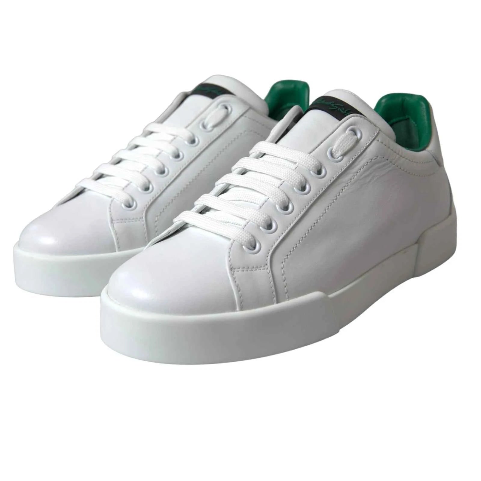 Dolce & Gabbana Low-Top Sneakers Kalfleer Premium - Wit