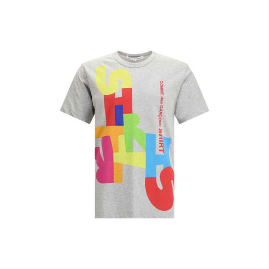 Comme Des Garçons Multicolor Print T Shirt Materiaalmix Wit
