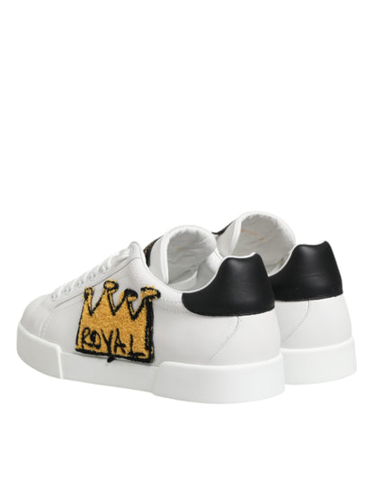 Dolce & Gabbana Portofino Leren Sneakers Witte Luxe