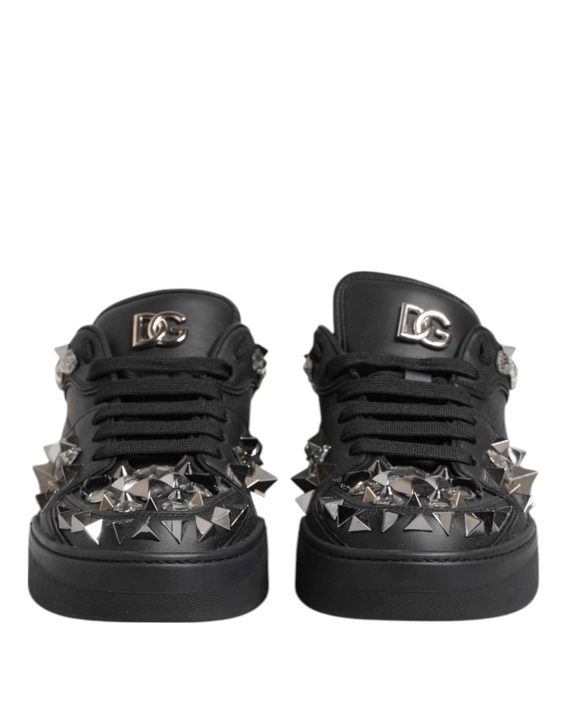 Dolce & Gabbana Portofino Sneaker Low Top Zwart Studded