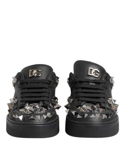 Dolce & Gabbana Portofino Sneaker Low Top Zwart Studded