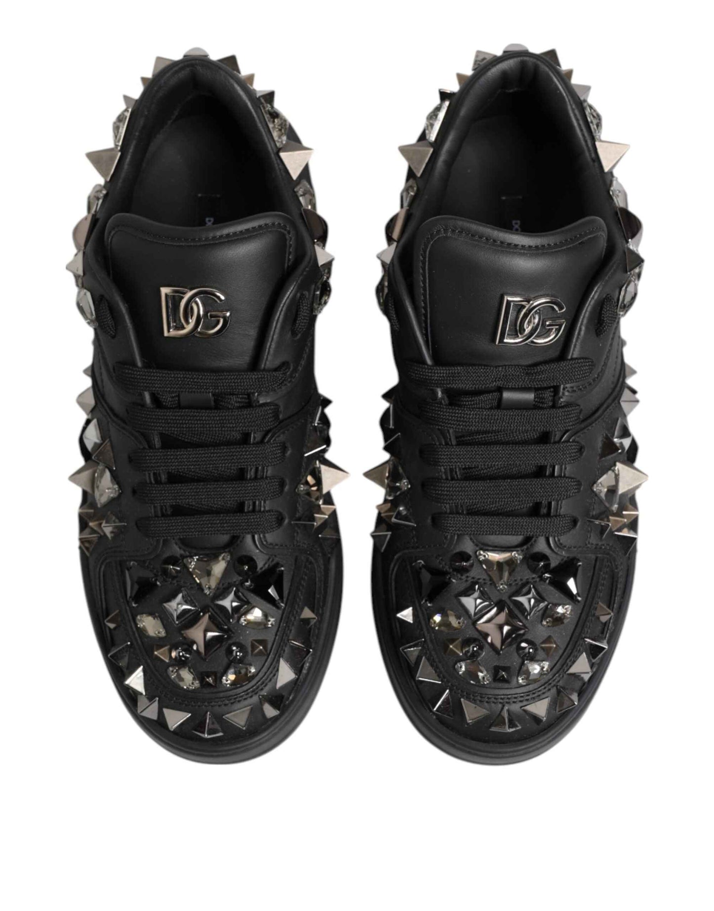 Dolce & Gabbana Portofino Sneaker Low Top Zwart Studded