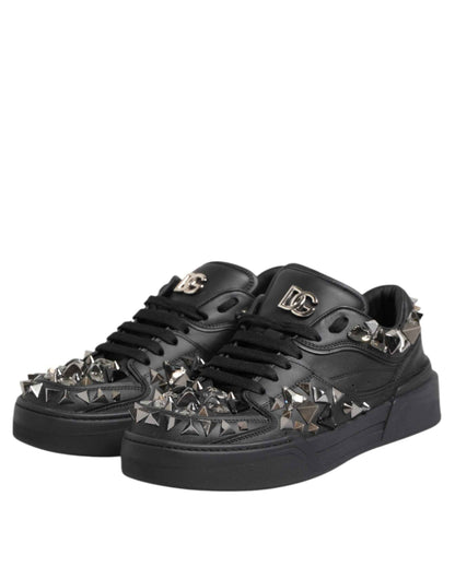 Dolce & Gabbana Portofino Sneaker Low Top Zwart Studded
