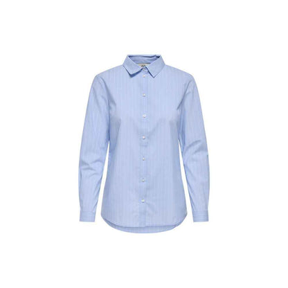 Jacqueline De Yong Blue Cotton Shirt