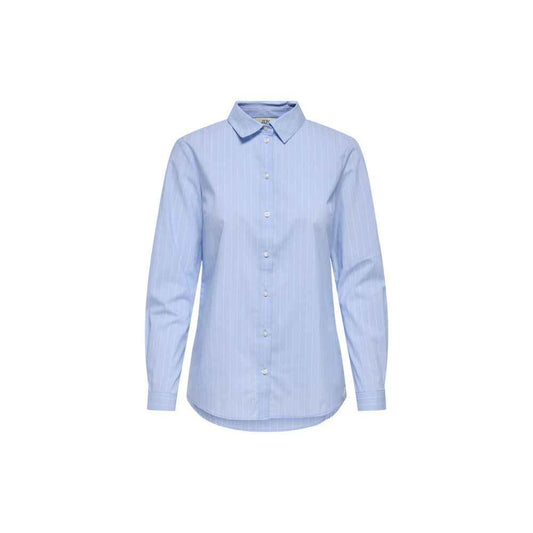 Jacqueline De Yong Blue Cotton Shirt