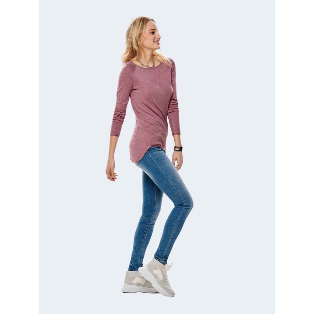 Only Mila Lacy Lange Noos Viscose Tricot Top - Multicolor