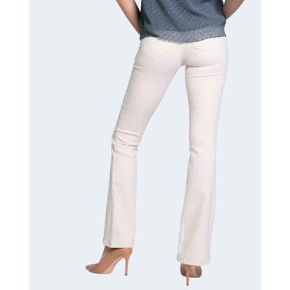 Only Cream Cotton Bootcut Jean