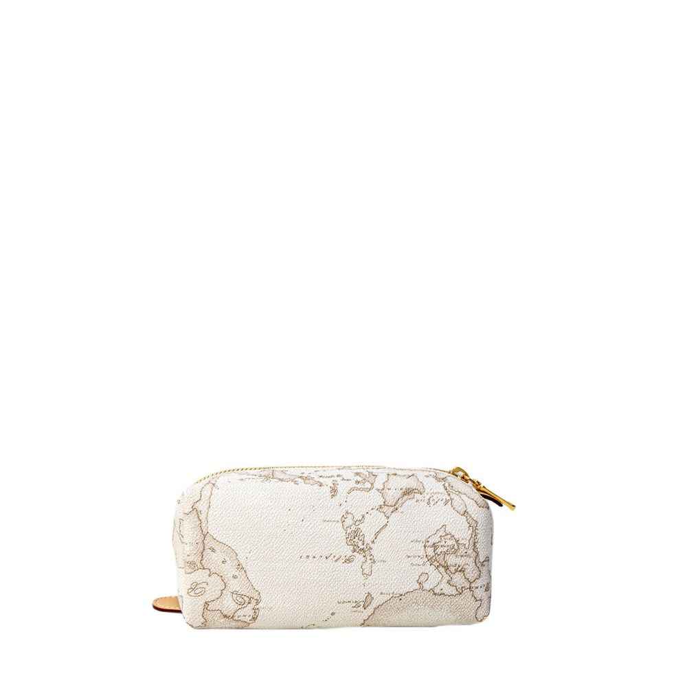 Alviero Martini Prima Classe White Cotton Clutch Bag