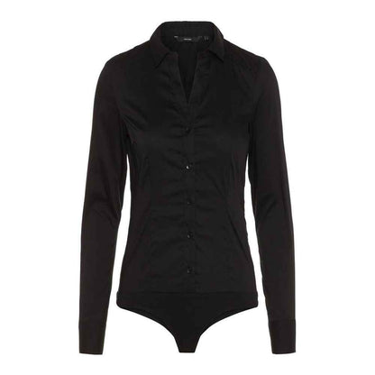 Vero Moda Black Cotton Bodysuit