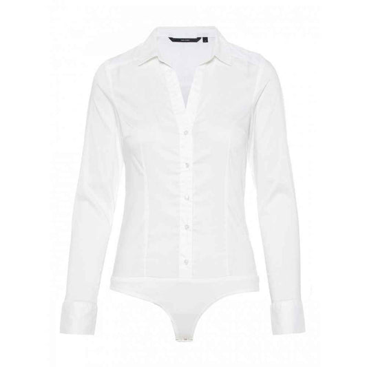 Vero Moda Cream Cotton Bodysuit