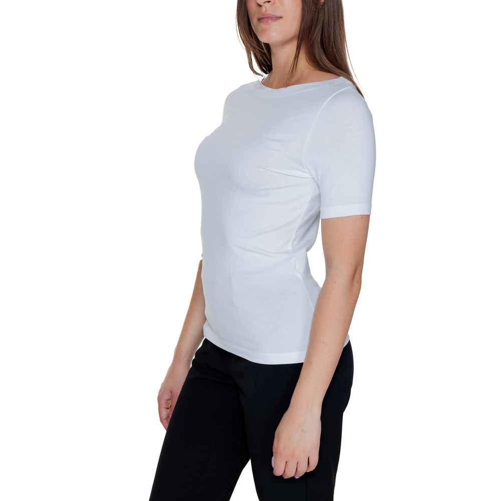 Vero Moda White Viscose T-Shirt