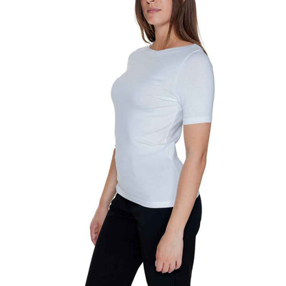 Vero Moda White Viscose T-Shirt