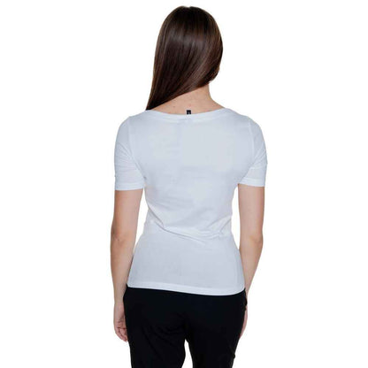 Vero Moda White Viscose T-Shirt