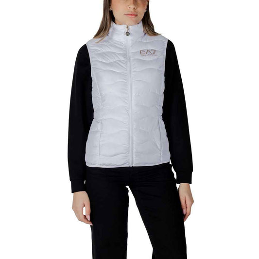 EA7 Emporio Armani White Polyester Sleveless Jacket