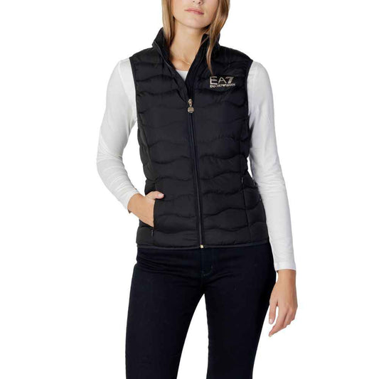 EA7 Emporio Armani Black Polyester Sleveless Jacket