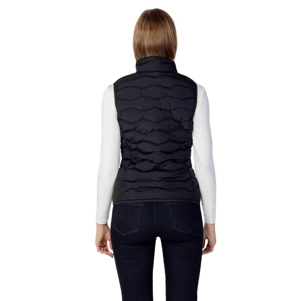 EA7 Emporio Armani Black Polyester Sleveless Jacket