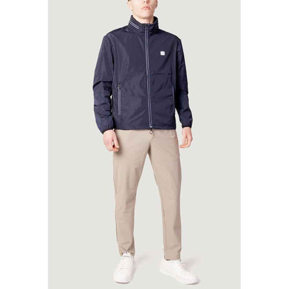 Armani Exchange Blue Polyester Jackets & Coat