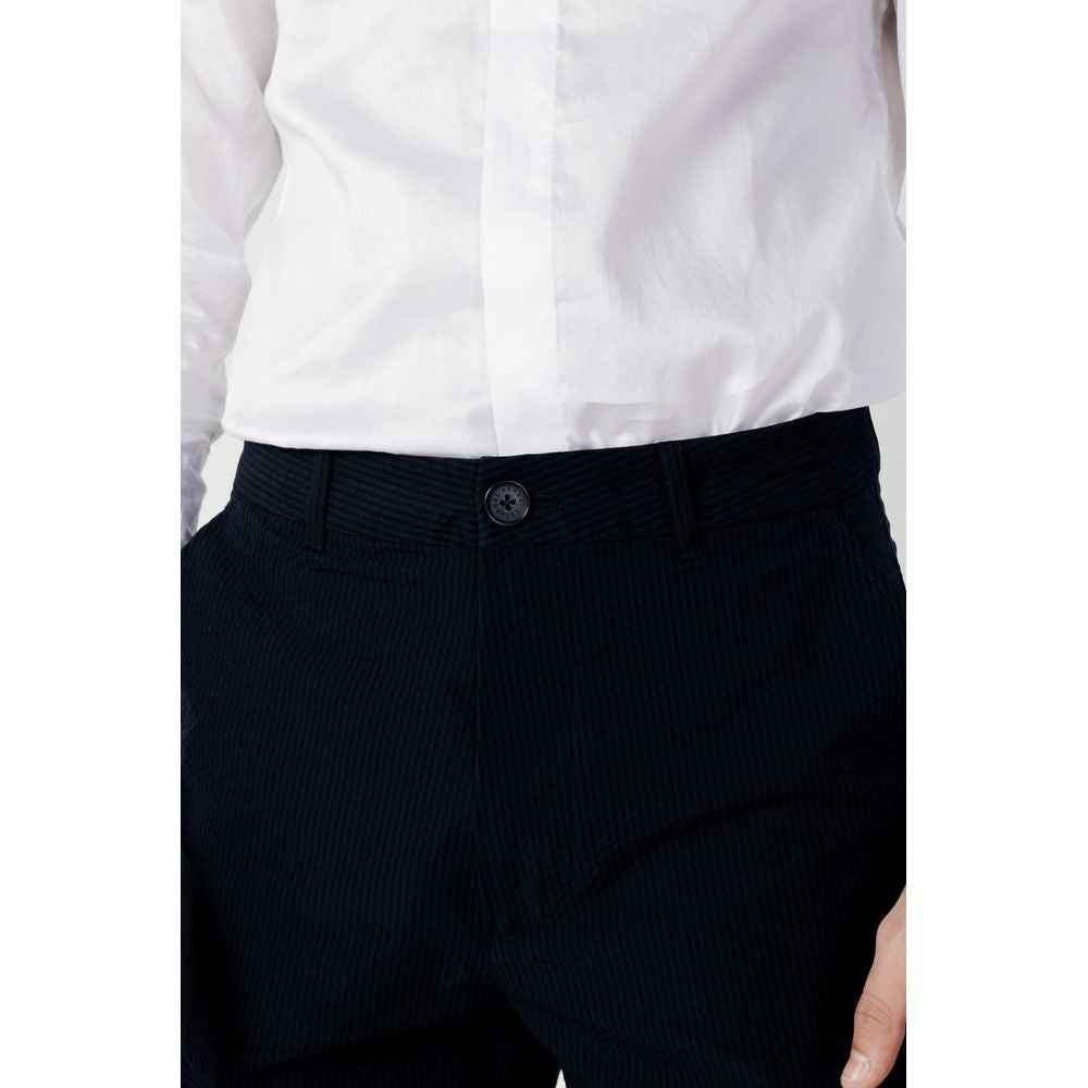 Armani Exchange Blue Cotton Pant