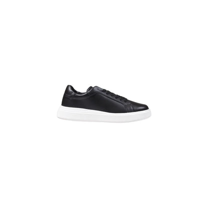 Calvin Klein Low Top Lace Up Sneaker Leer Premium – Zwart