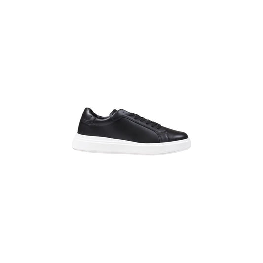 Calvin Klein Low Top Lace Up Sneaker Leer Premium – Zwart
