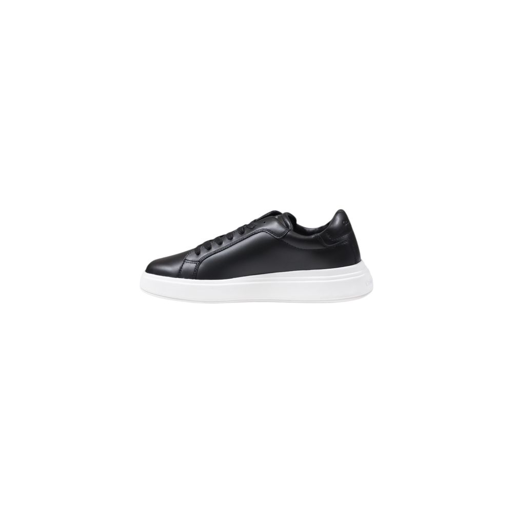 Calvin Klein Low Top Lace Up Sneaker Leer Premium – Zwart