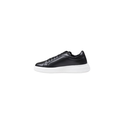 Calvin Klein Low Top Lace Up Sneaker Leer Premium – Zwart