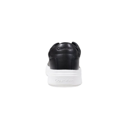 Calvin Klein Low Top Lace Up Sneaker Leer Premium – Zwart