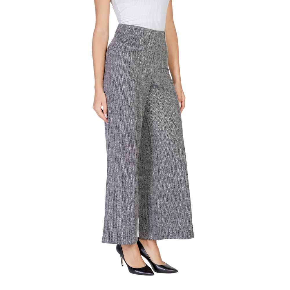 ICHI Black Polyester Pant