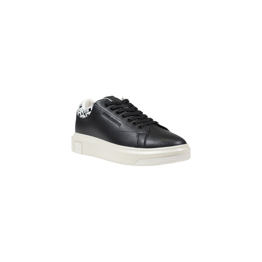 Armani Exchange XUX123 XV761 Leather Sneakers Black White
