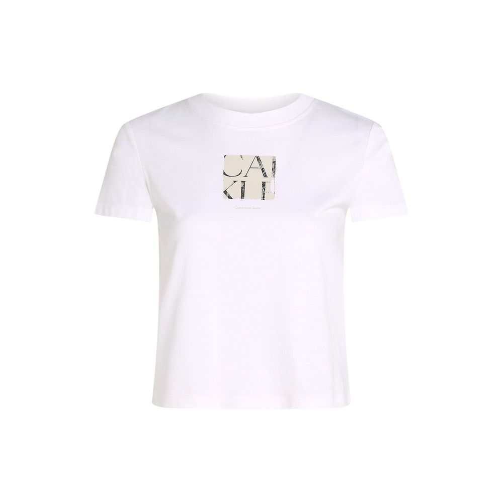 Calvin Klein Jeans Gerecycled Katoen T Shirt Wit Voor Dames